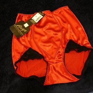 Red & Black Rago Control Top Panties | Pinup Style